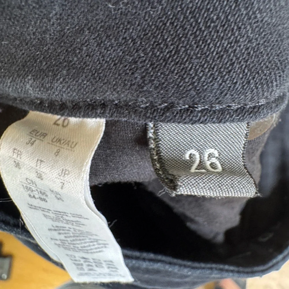 SPANX The Slim-X Slim Boot Black Bootcut Denim Pants‎ Jeans Size 26